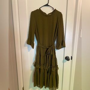 Olive green dress